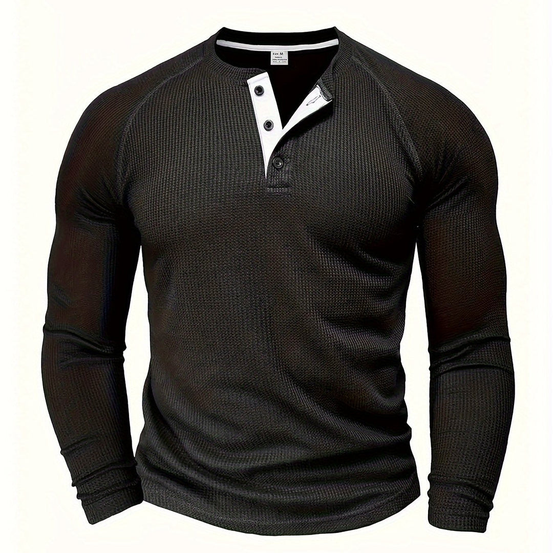 BRYNOUVELLE | T-Shirt Henley Texturé pour Homme