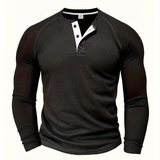 BRYNOUVELLE | T-Shirt Henley Texturé pour Homme