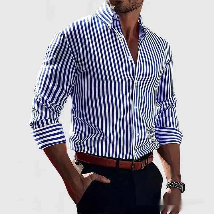 BRYNOUVELLE | Chemise Stretch Rayée pour Homme