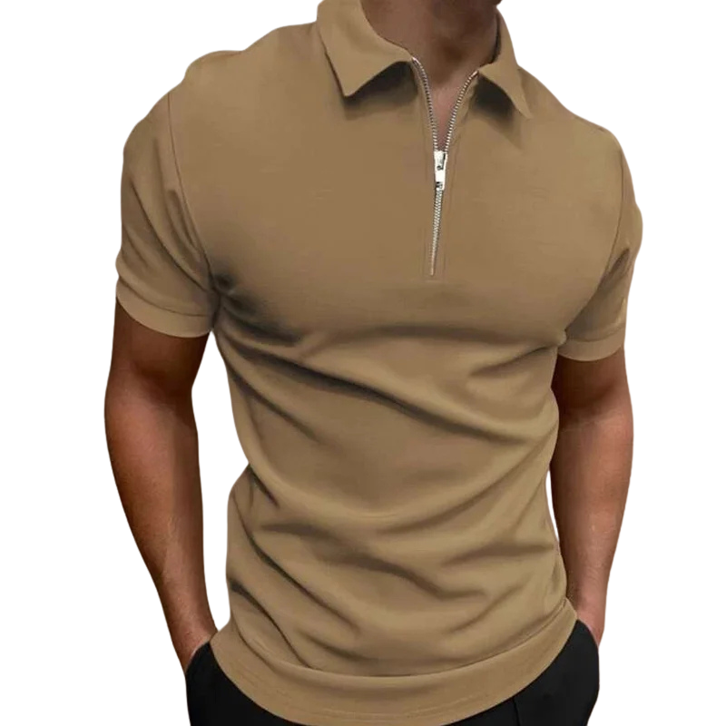 BRYNOUVELLE | POLO MODERNE AVEC ZIP MI-HAUT