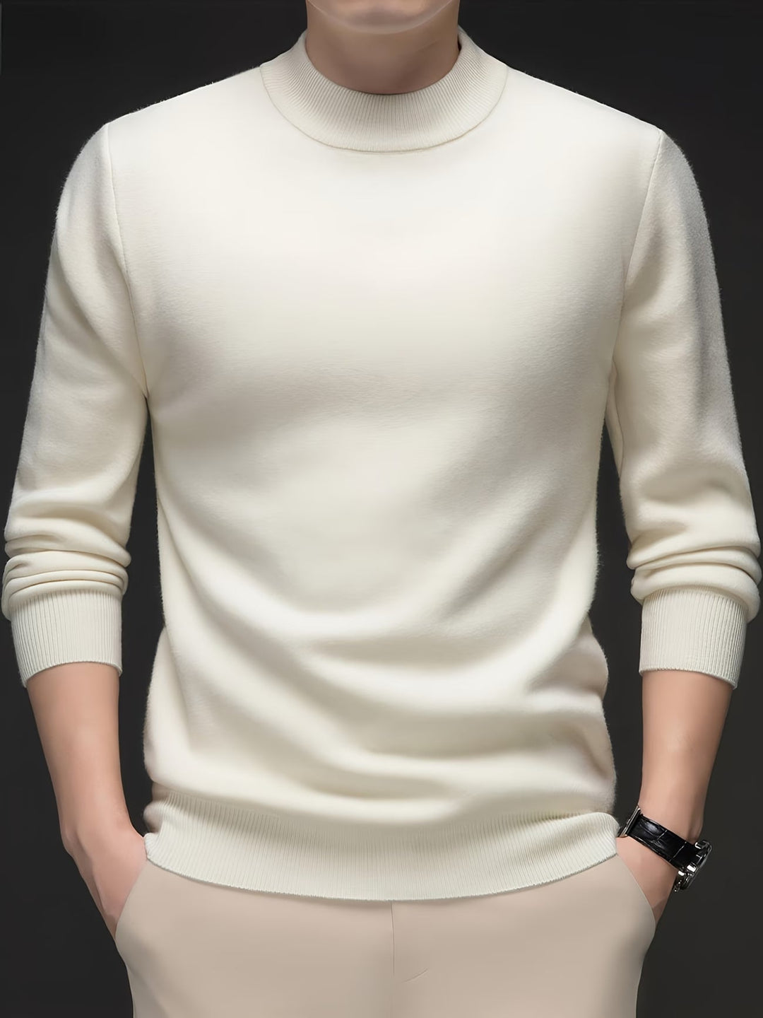BRYNOUVELLE | Pull en Maille Coton à Col Roulé pour Hommes