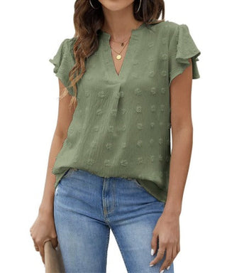 BRYNOUVELLE | Blouse Chic en Patchwork avec Volants Kari