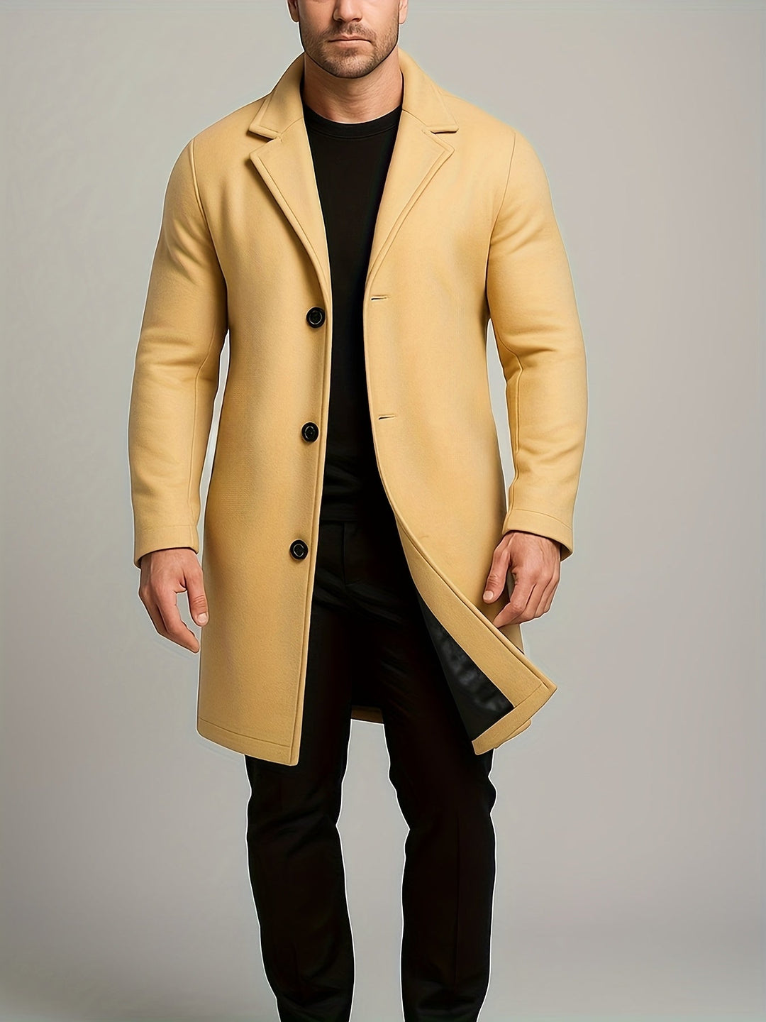 BRYNOUVELLE | Manteau Classique à Boutons pour Homme