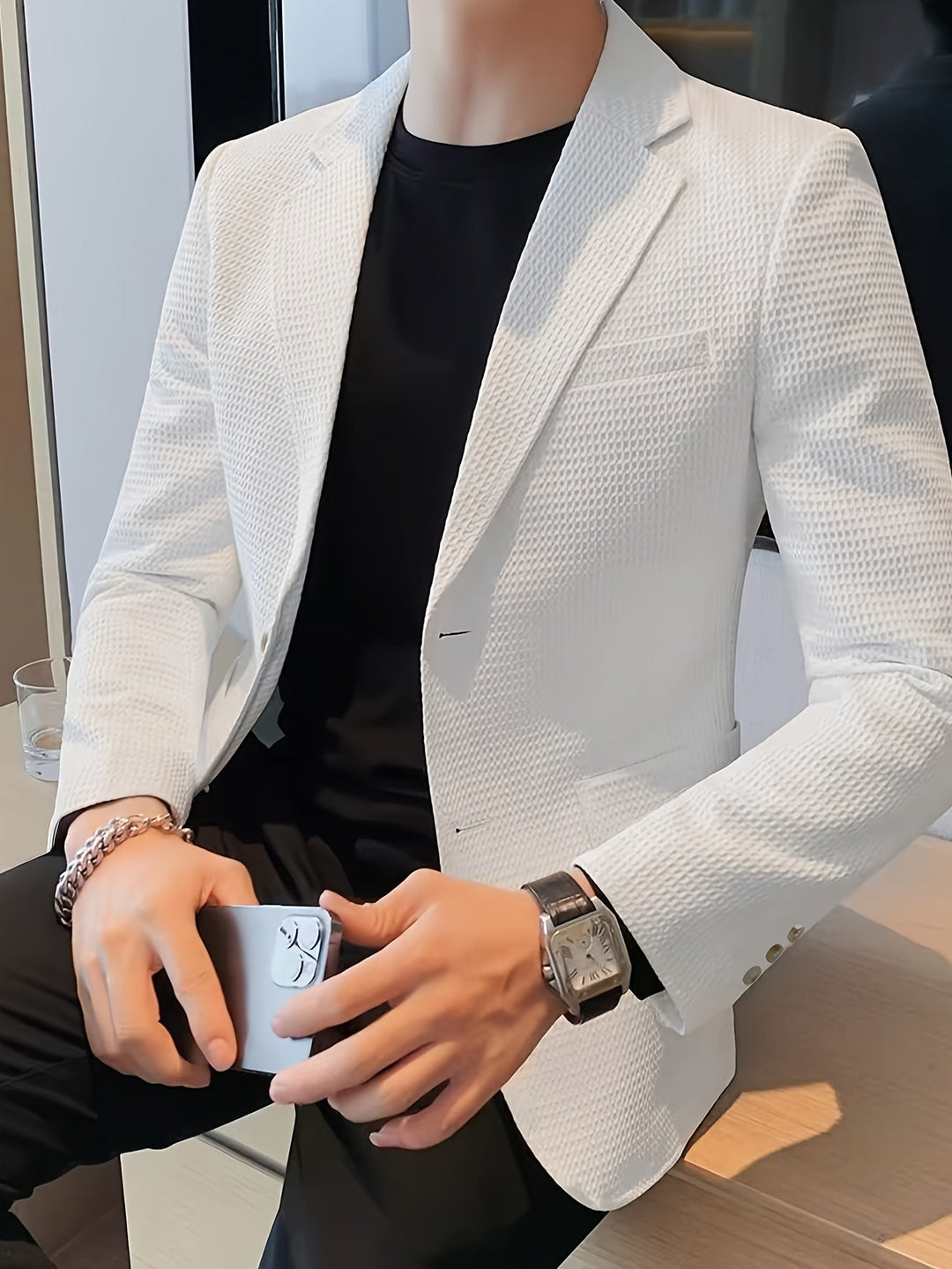 BRYNOUVELLE | Veste Texturée en Maille pour Homme