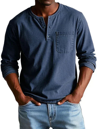 BRYNOUVELLE | Chemise Henley à Manches Longues pour Hommes