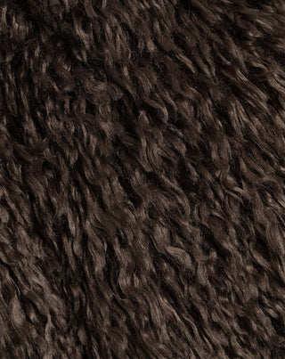 MANTEAU POILU BRUN