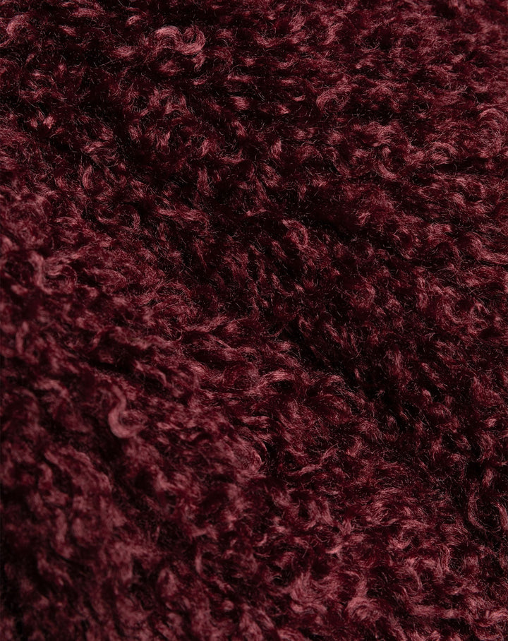 MANTEAU POILU BOURGOGNE
