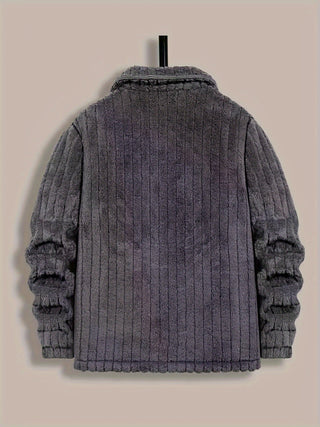 BRYNOUVELLE | VESTE EN MAILLE À RAYURES POUR HOMMES