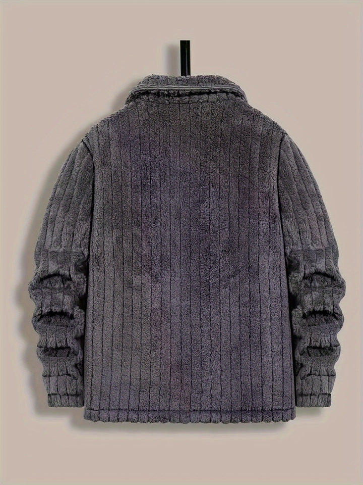 BRYNOUVELLE | VESTE EN MAILLE À RAYURES POUR HOMMES