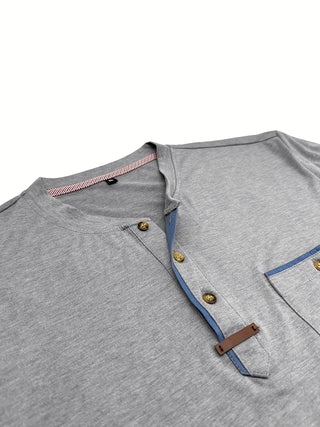 BRYNOUVELLE | T-SHIRT COL ROND ÉLÉGANT AVEC POCHE