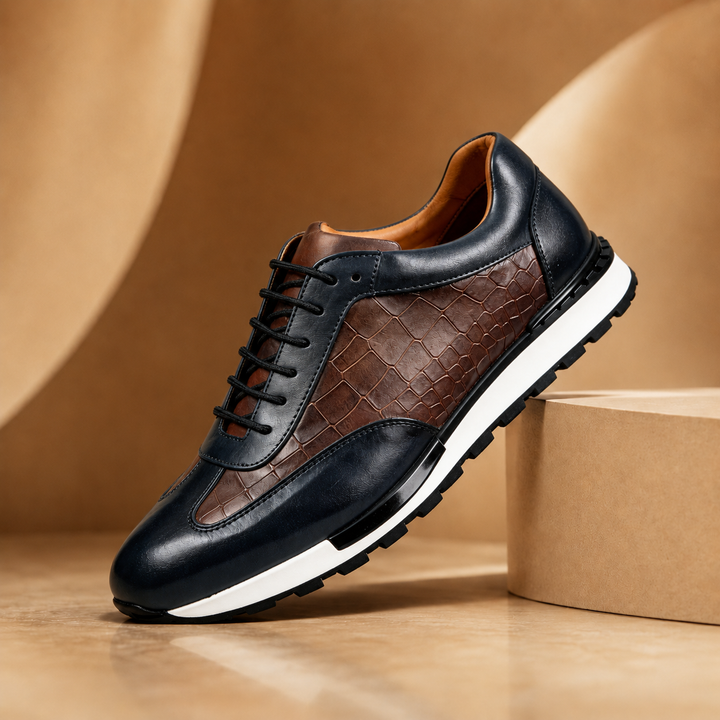 BRYNOUVELLE | Baskets en Cuir Texturé pour Hommes