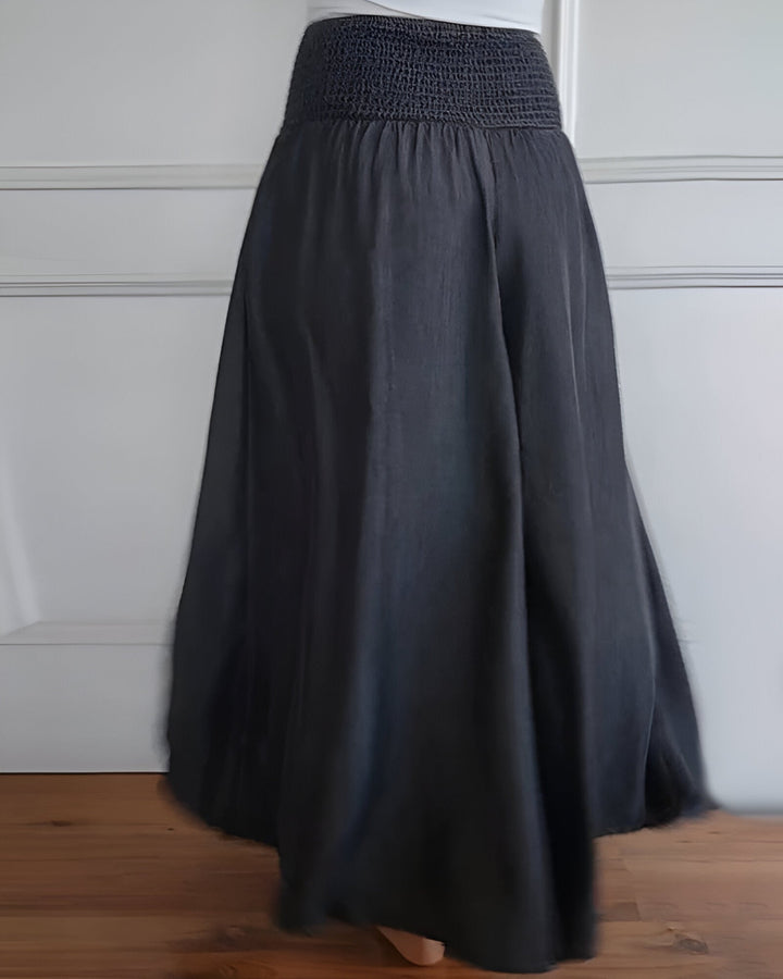 BRYNOUVELLE | Pantalon large pour femme avec taille smockée
