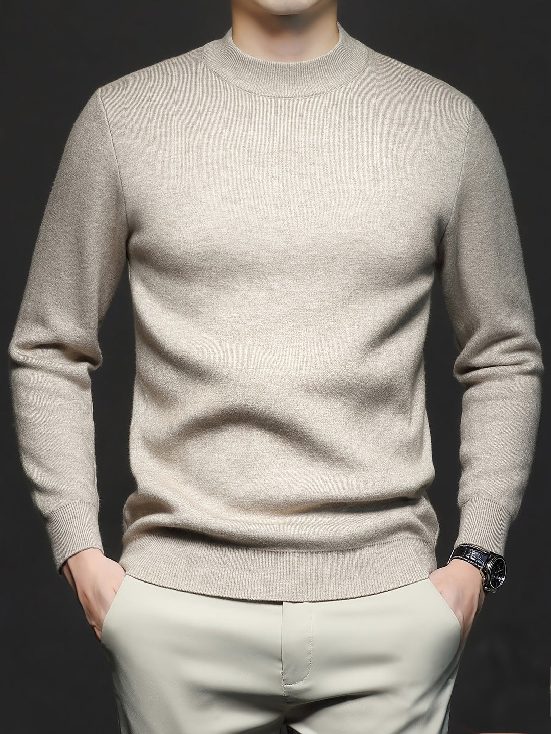 BRYNOUVELLE | Pull en Maille Coton à Col Roulé pour Hommes