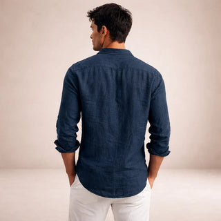BRYNOUVELLE | Chemise en Lin à Col Ouvert pour Homme