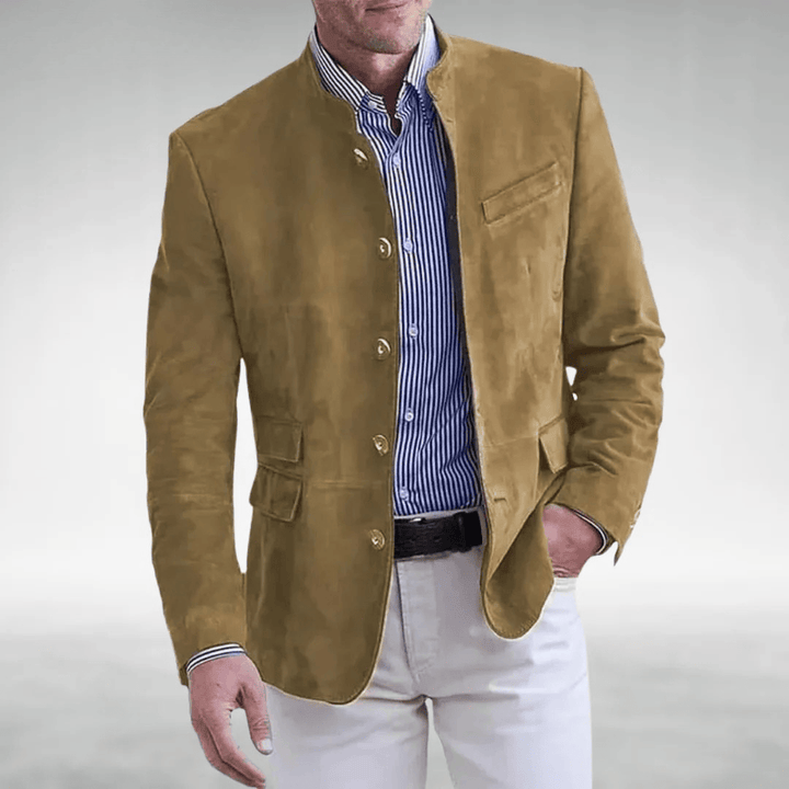 BRYNOUVELLE | Veste en Daim pour Hommes avec Col