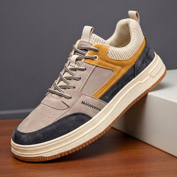 BRYNOUVELLE | CUIR SANS LACETS BASKETS POUR HOMMES