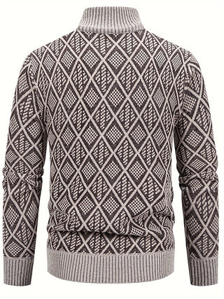 BRYNOUVELLE | PULL EN MAILLE GÉOMÉTRIQUE POUR HOMME