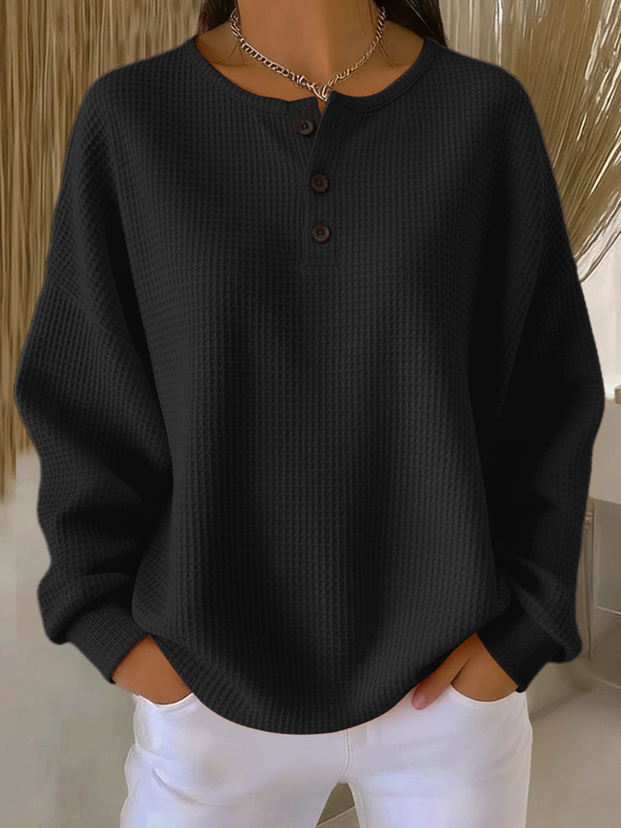 Miranda | Sweat Henley Texturé