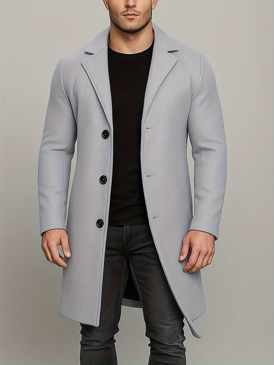 BRYNOUVELLE | Manteau Classique à Boutons pour Homme