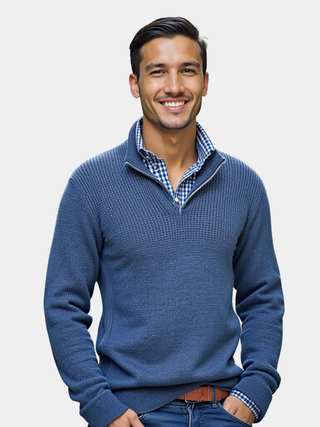BRYNOUVELLE | PULL HOMME À DEMI-FERMETURE ÉCLAIR