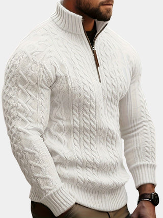 BRYNOUVELLE | Polo pour Hommes avec Fermeture Éclair Quart