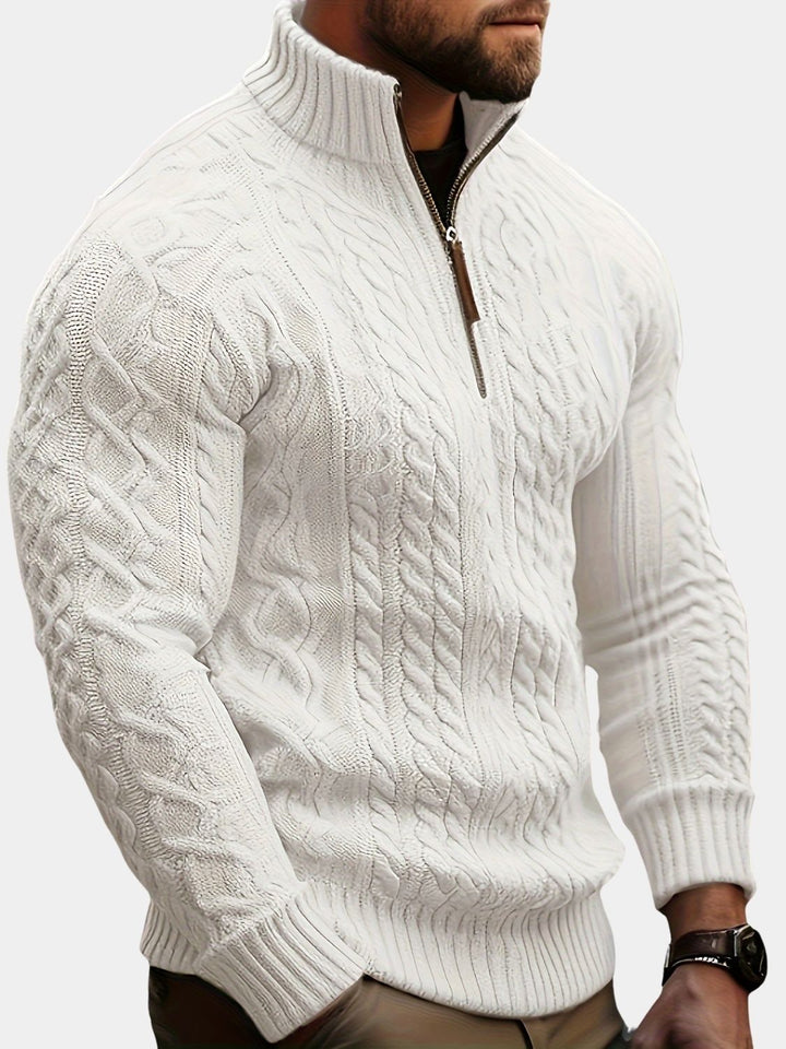 BRYNOUVELLE | Polo pour Hommes avec Fermeture Éclair Quart
