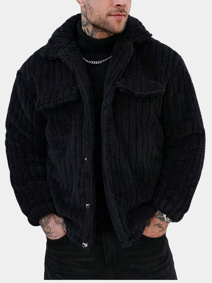 BRYNOUVELLE | VESTE EN MAILLE À RAYURES POUR HOMMES