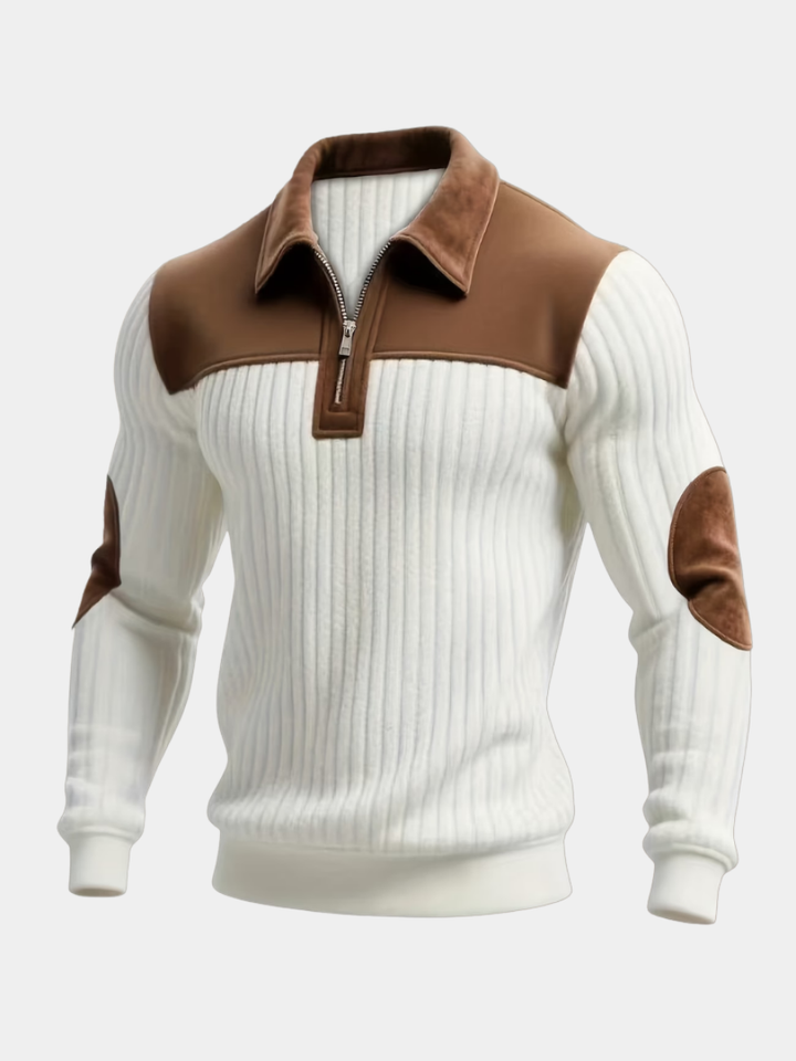 BRYNOUVELLE | PULL À COULISSEAU ET DEMI-FERMETURE ÉCLAIR POUR HOMMES