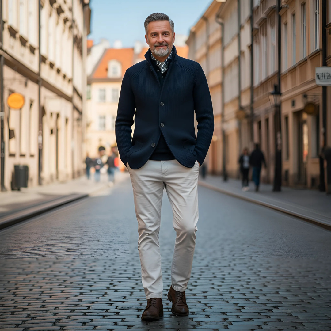Feliks™ | Le cardigan masculin à l’élégance intemporelle
