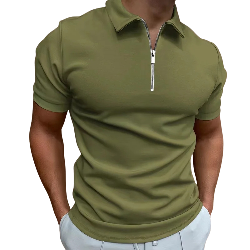BRYNOUVELLE | POLO MODERNE AVEC ZIP MI-HAUT