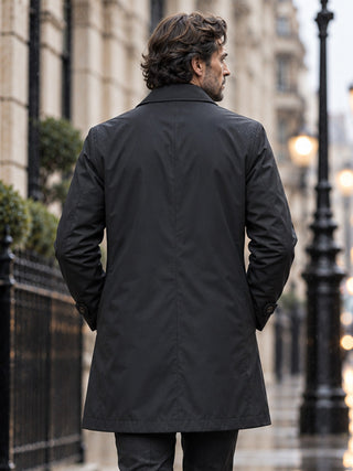 Trench-coat imperméable mi-long pour homme