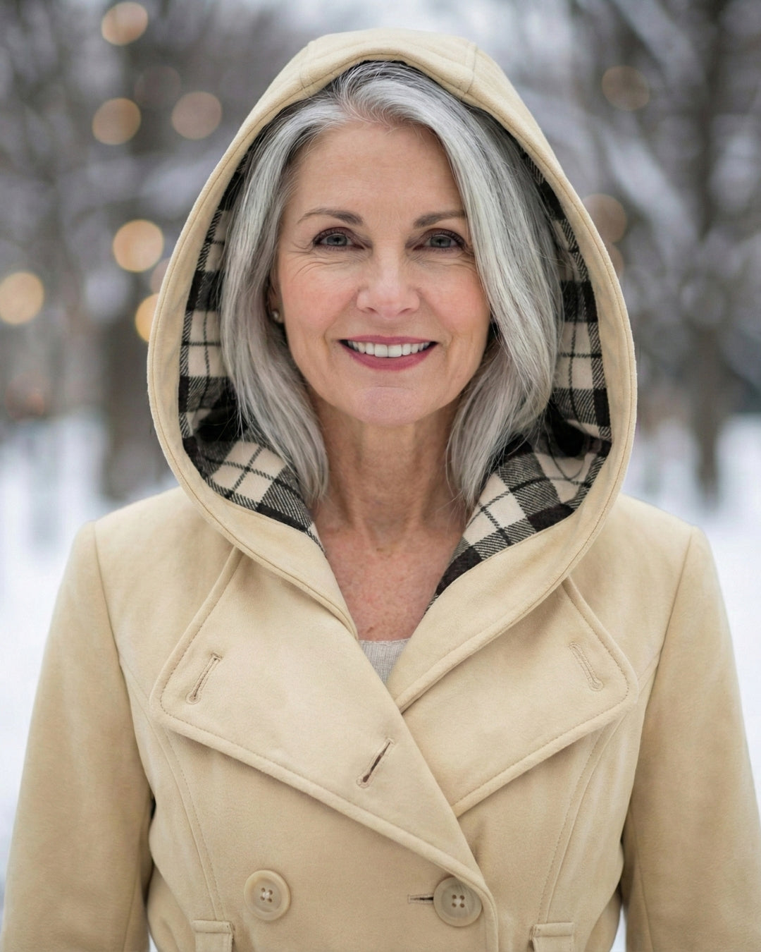 Zelinda | Manteau en Laine à Carreaux