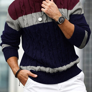 BRYNOUVELLE | Pull en Maille Color Block pour Hommes