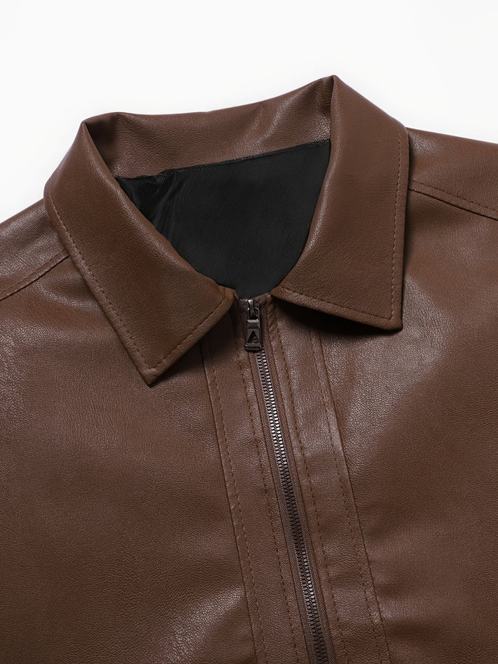 BRYNOUVELLE | Veste Classique en Cuir pour Hommes