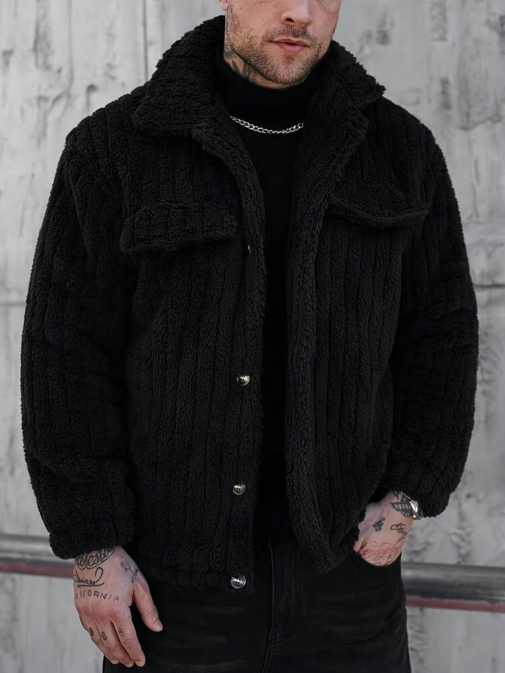 BRYNOUVELLE | VESTE EN MAILLE À RAYURES POUR HOMMES