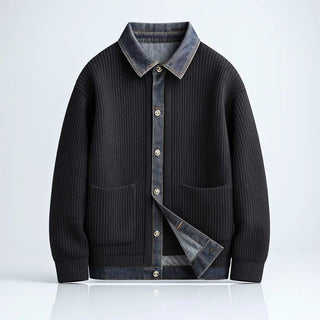 BRYNOUVELLE | Veste en Denim et Tricot pour Hommes