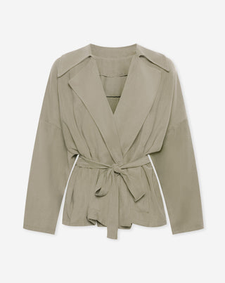 VESTE EN VISCOSE SHELLY VERT CLAIR