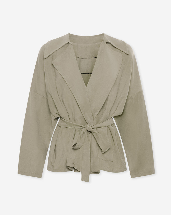 VESTE EN VISCOSE SHELLY VERT CLAIR