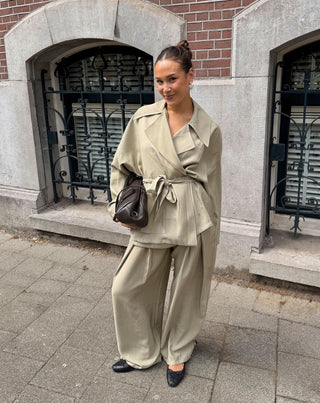 VESTE EN VISCOSE SHELLY VERT CLAIR