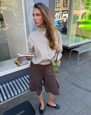 VESTE DE SURVÊTEMENT LIVIA CHECK BEIGE