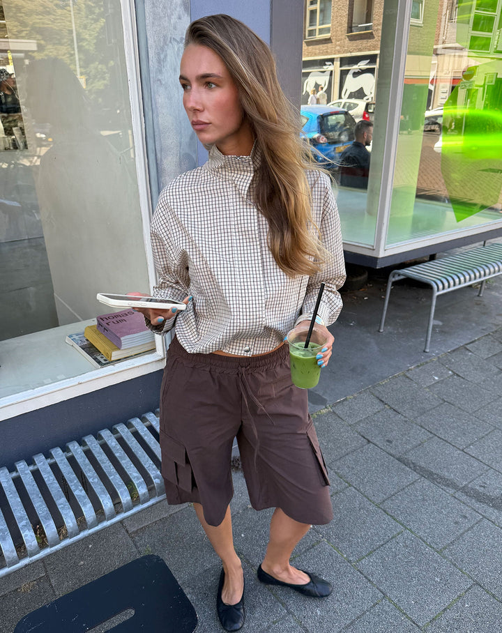VESTE DE SURVÊTEMENT LIVIA CHECK BEIGE