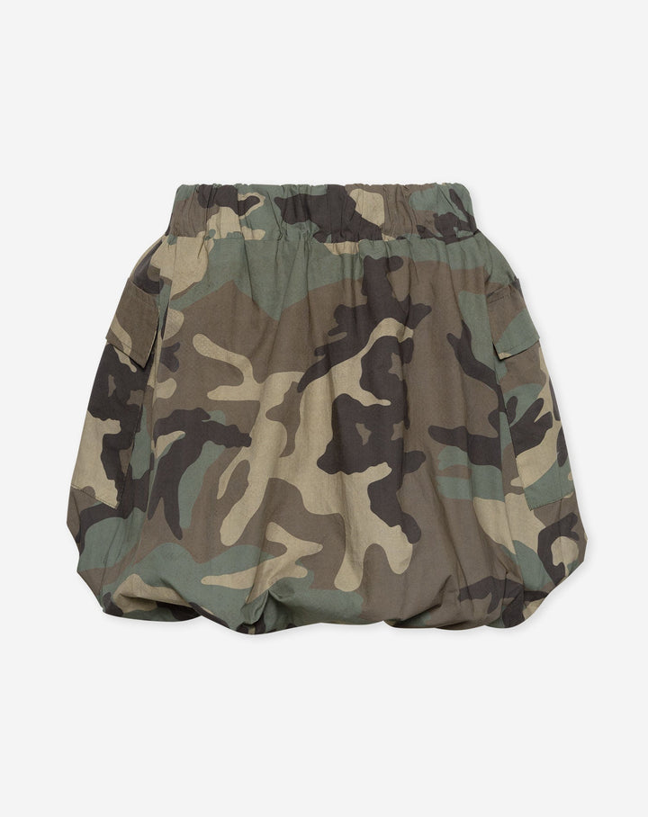 JUPON À HEM BUBBLE CAMOUFLAGE VERT