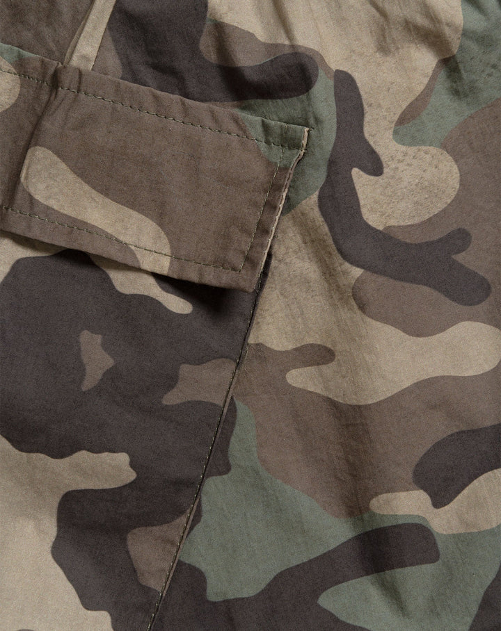 JUPON À HEM BUBBLE CAMOUFLAGE VERT