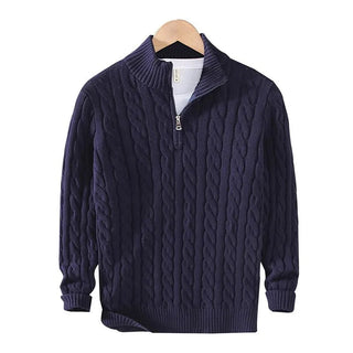 Tommy | Pull en coton à demi-zip