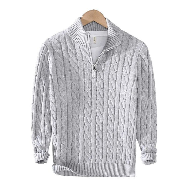 Tommy | Pull en coton à demi-zip