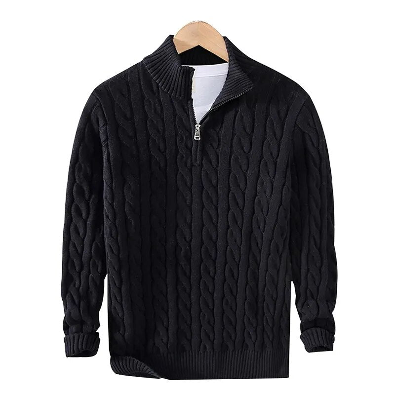 Tommy | Pull en coton à demi-zip