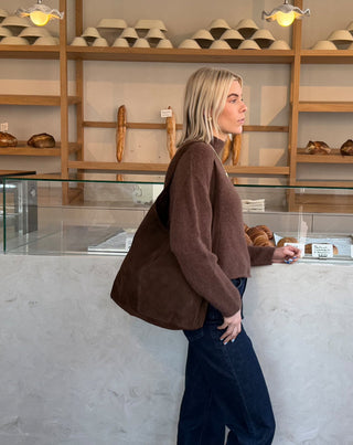 KAYLA SUEDE SHOPPER BRUN