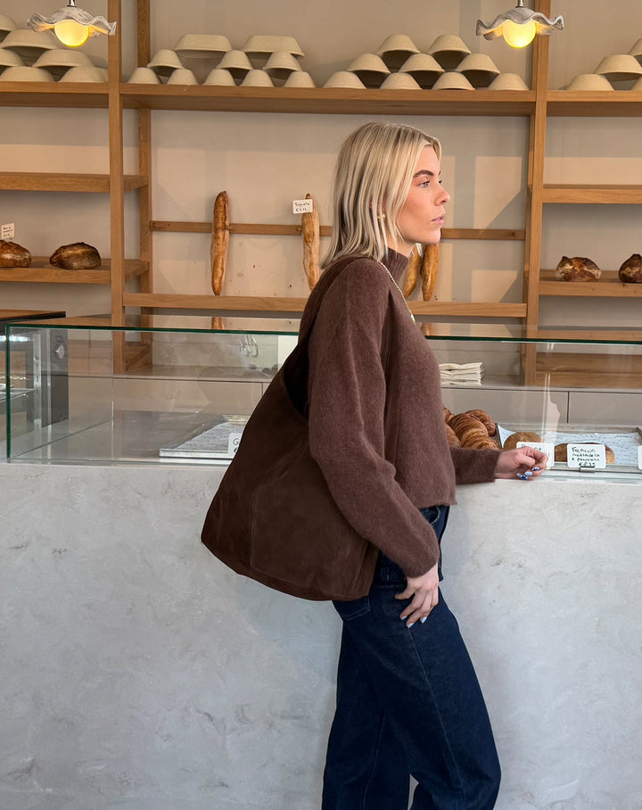 KAYLA SUEDE SHOPPER BRUN