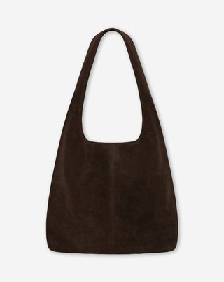 KAYLA SUEDE SHOPPER MARRON FONCÉ