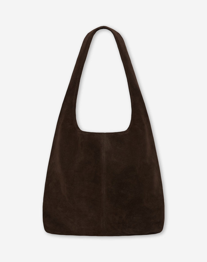 KAYLA SUEDE SHOPPER MARRON FONCÉ